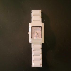 Isaac Mizrahi Live Pink Ceramic Watch